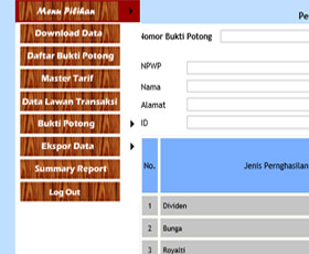 Aplikasi Bukti Potong Pajak